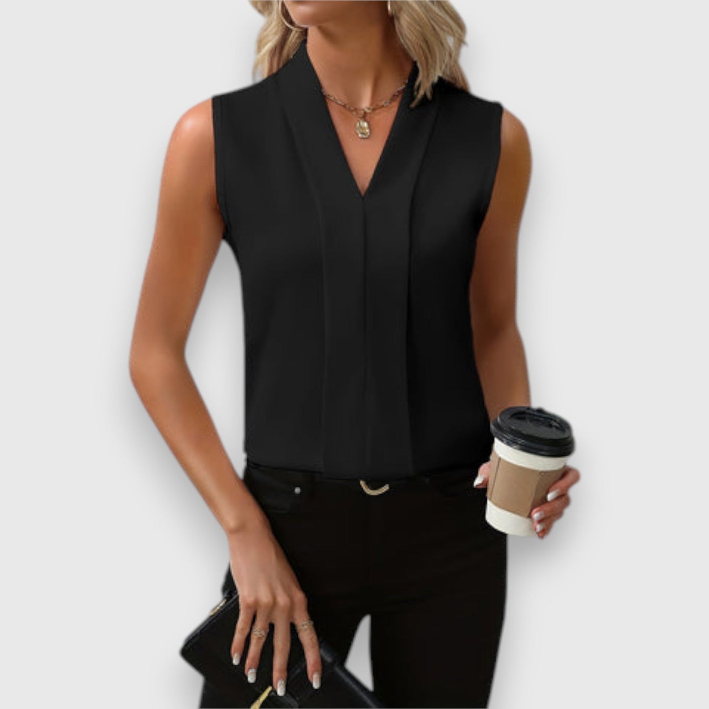 Avéline – Lätt ärmlös topp med elegant passform